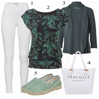 Outfit s Modrá Opus "Pěkný letní vzhled"