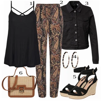 Outfit s Šedá Dlouhá Kalhoty/Dlouhé Šaty/Dlouhý Zimní Kabát/Dlouhá tylová sukně/Kalhoty Veľké Veľkosti Lascana "Outfit na léto"