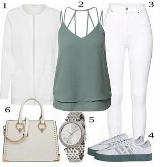 Outfit s Šedá Hodinky michael kors "Lehký outfit"