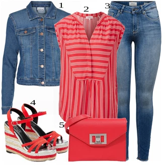 outfit mit Turkizna Denim Jakna Noisy may "Tvoj cool outfit"