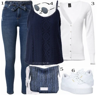 outfit mit Modra Kavbojke VERO MODA "Tvoj cool outfit"