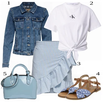 outfit mit Modra/Turkizna Denim Jakna Only "Tvoj cool outfit"