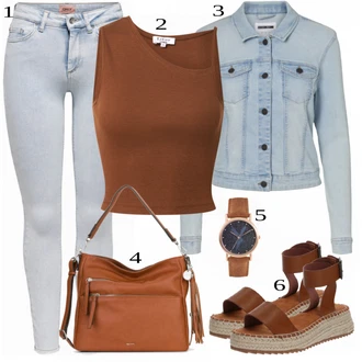 outfit mit Modra/Siva Denim Jakna Noisy may "Tvoj cool outfit"