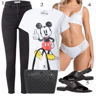 outfit mit Črna Kavbojke Gina Tricot "Tvoj cool outfit"