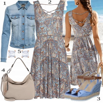 outfit mit Modra/Turkizna Denim Jakna Only "Tvoj cool outfit"