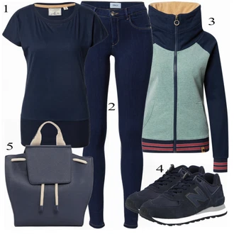 Ležérní Outfit s Tmavě modrá/Modrá Skinny Kalhoty/Džínové Legíny/Jeggings Only "Ulice Styl Outfit"Look: Styl, Rad, Emo, Ležérní, Cool, Francouzské, Skromné