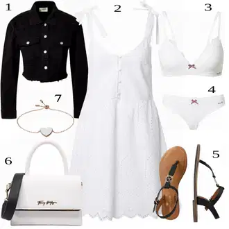 Outfity pro léto s Bílá Košilové šaty About You "Lehký outfit"