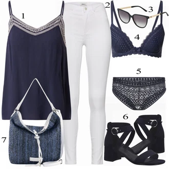 outfit mit Črna Top VERO MODA "Tvoja elegantna obleka"