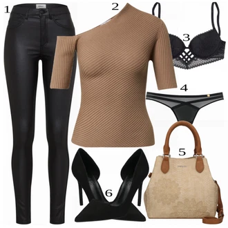 Outfit sa Crna/Siva Gaćice Lascana "Tvoj otmjeni outfit"