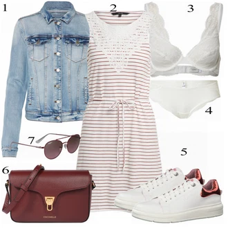 Outfit s Šedá Kabát/Podzimní bunda Vila "Pěkný Ležérní Outfit"