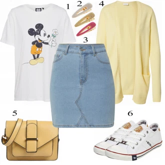 Outfit s Šedá Nízká bota na podpatku/Zimní bota/Teniska Skate Bota/Nízká Teniska/Šněrovací Bota Mustang "Pěkný jarní Outfit"