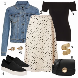 outfit mit Črna Casual Majica samsoe samsoe "Lepa pomladna obleka"