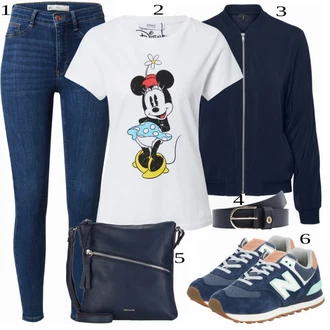 Outfit sa Crna Traper Jakna VERO MODA "Lijepa proljetna odjeća"