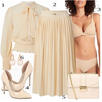 Outfit s Béžová Podprsenka Calida "Pěkný jarní Outfit"