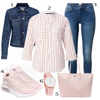 Outfit s Modrá/Tmavě modrá/Světle modrá Vintage Bund/Krátké Džínové Bundičky/Džínové Bund Only "Pěkný jarní Outfit"