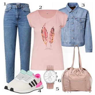 outfit mit Modra Kavbojke Gina Tricot "Tvoj modni izgled"