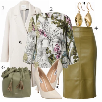 Outfit sa Zeleno Suknja Leger by Lena Gercke "Tvoj otmjeni outfit"