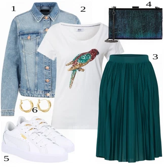 Outfit sa Plava Suknja About You "Tvoj otmjeni outfit"