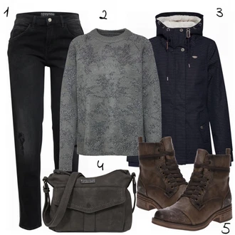 Outfit s Modrá Drykorn "Sníh"