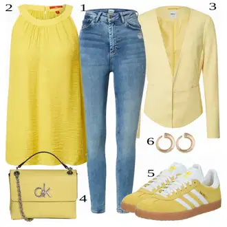 Outfit sa Žuta Tenisica Adidas Originals "Ljetna Odjeća"