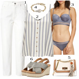 outfit mit Bela Kavbojke Gina Tricot "Tvoj cool outfit"