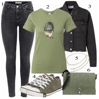 Outfit sa Crna Traper Jakna Sisters Point "Tvoj otmjeni outfit"