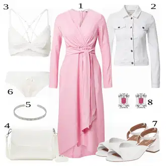 outfit mit Bela Hlačke HUNKEMÖLLER "Tvoja elegantna obleka"