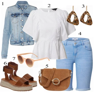 Outfit s Šedá Kabát/Podzimní bunda Vila "Letní deníkový styl"