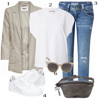 Outfit s Šedá Sluneční Brýle michael kors "Hezký outfit pro volný čas"