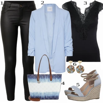 outfit mit Črna Priložnostni Vrh Pieces "Tvoj cool outfit"