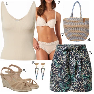 outfit mit Siva/Roza/Bež/Modra Priložnostni Vrh JdY "Tvoj cool outfit"