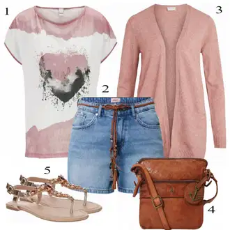 Outfit s Zlatý Letní Bota/Pletený Sandál/Sandál se třpytkami/Páskový Sandál/Sandál S T Páskem About You "Lehký outfit"