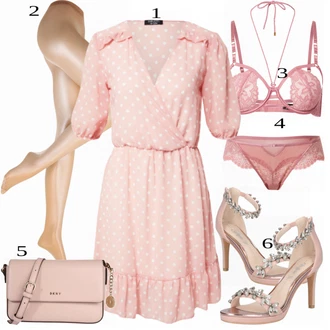 outfit mit Roza/Bež/Modra Nedrček HUNKEMÖLLER "Tvoj cool outfit"