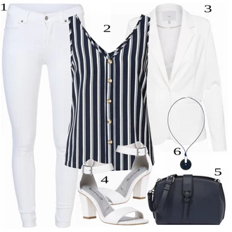 Outfit s Bílá Elegantní Sako/Kožená Pánská Bund/Kožená bunda pro muže/Boyfriend Sako/Smokingové sako/Bavlněný Sako/Blejzrové Bund/Krátké Sako/Blůzové Sako/Neformální Sako/Teplákový blejzr Ichi "Elegantní letní outfit"