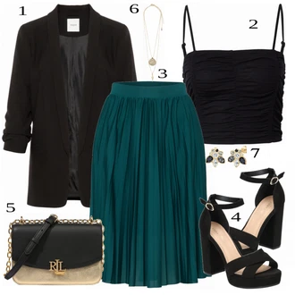 Outfit sa Plava Suknja About You "Tvoj otmjeni outfit"
