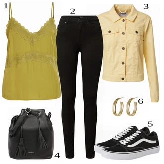Old Skool Outfit s Černá/Bílá Teniska Skate Bota/Plátěná Teniska/Nízká Teniska/Úzká Teniska/Vintage Teniska Vans "Hezký outfit pro volný čas"