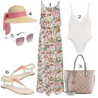 outfit mit Roza/Bež/Modra/Siva Sandali Buffalo "Tvoj udobni outfit"