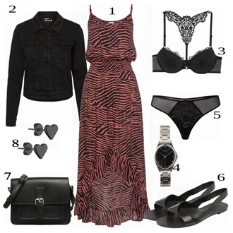 Outfit sa Crna Traper Jakna Noisy may "Tvoj otmjeni outfit"