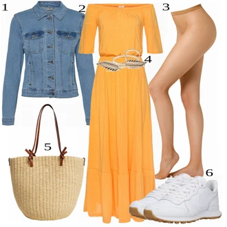 outfit mit Bež/Roza/Modra Pas Lascana "1"