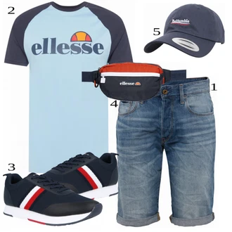 outfit mit Modra Športni nahrbtnik Ellesse "Priložnostna oblačila"