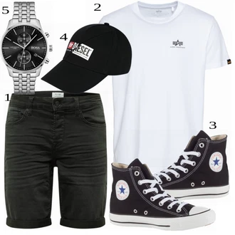 outfit mit Bela Casual Majica Alpha Industries "Priložnostna oblačila"