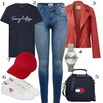 Outfit s Bílá Náramkové hodinky Pilgrim "Praktický vzhled"