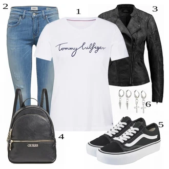 Outfit sa Crna Traper Jakna Only "Ljetni Kežual Outfit"