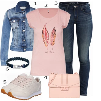 Outfit s Tmavě modrá Herrlicher "Cool každodenní outfit"