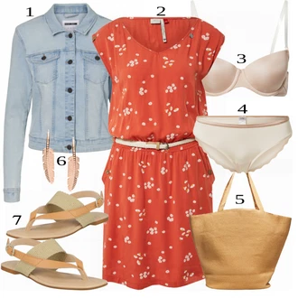 outfit mit Oranžna/Rdeča Obleka Ragwear "Tvoj cool outfit"