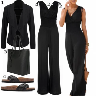 Outfit sa Crna Traper Jakna Lascana "Tvoj otmjeni outfit"