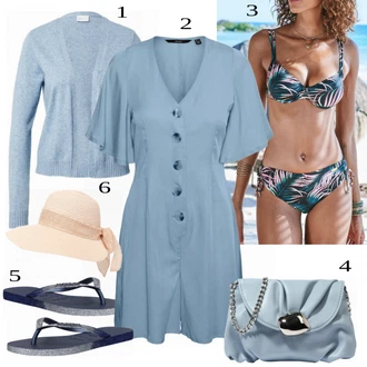 Outfit s Růžová Plavky Bikiny - Spodní Díl/Tankiny bandeau/Balconette-bikini/Plavka/Provázkové bikini/Spodní díl bikin/Bikiny hotpant Lascana "Letní outfit na volný čas"