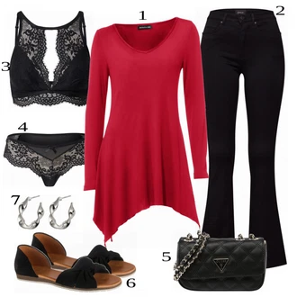 Outfit sa Crna Gaćice HUNKEMÖLLER "Tvoj otmjeni outfit"