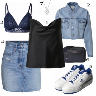 Outfit sa Plava Suknja levi's "Tvoj otmjeni outfit"