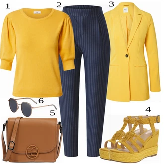 Outfit s Žlutá Bota Sandály Bullboxer "Slunce"